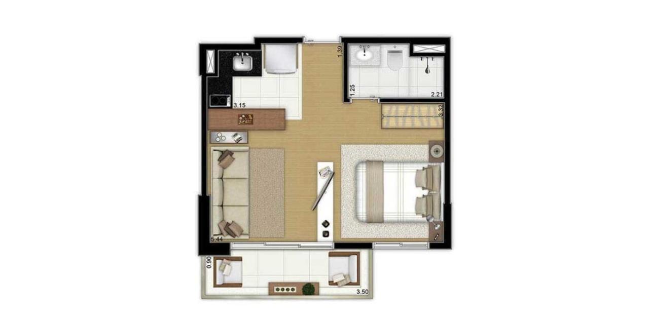 Apartamento Estudio No Add Nova Berrini - 512